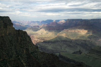 Scattered Light And Rain Showers: South Rim Of The Grand Canyon