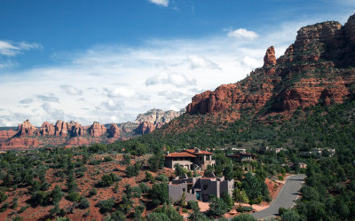 A Birdseye View Of A Sedona Residential Neighborhood: Surrounded By Beauty