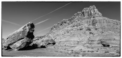 Vermillion Cliffs And Contrails 