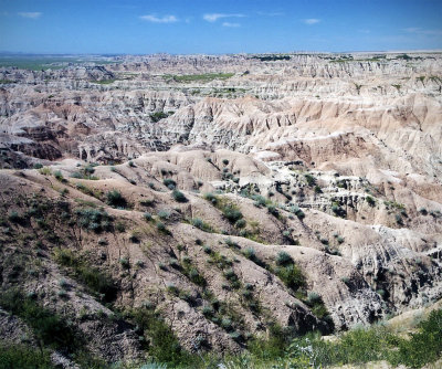 Dakota Badlands At High Noon