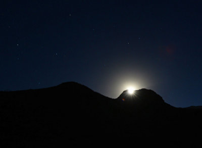 Moon rise at Oliver Lee State Park