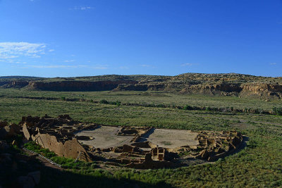 Pueblo Bonito in Chaco Canyon.