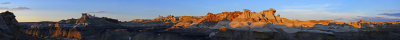 Large panorama of Bisti Wilderness (NW area)
