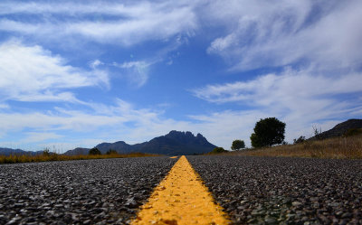 Scenic loop around the Davis Mountains. 