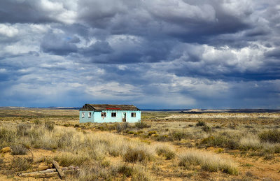 Blue house on the way into Chaco