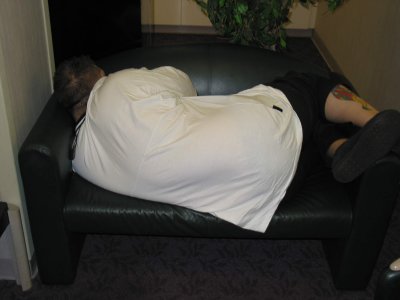Derek trying to sleep!