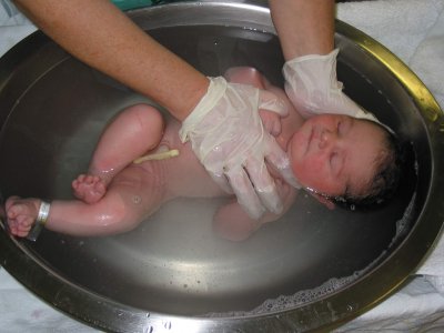 and before they knew it, she was asleep in the warm water!