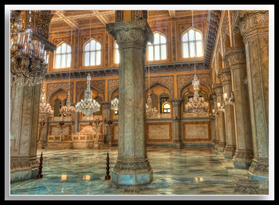 Durbar hall inside the palace, Hyderabad