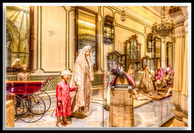 Manequins inside the Palace, Hyderabad