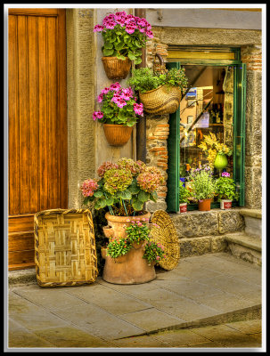 A flower shop in Manarola, Cinque Terre