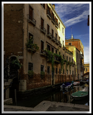 A typical water canal in Venice