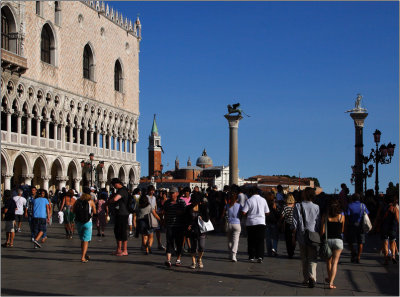 Venise, Piazza San Marco (palais des doges, colonnes) 