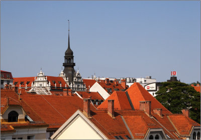 Maribor, toits du vieux quartier du Lent 