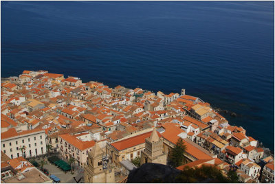 Cefalù, piazza Duomo (vue de la Rocca) #01