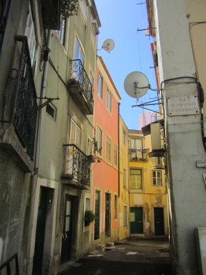 Climbing back to the guesthouse, Cal. de Sant'ana