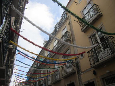 Festive street in Chiado