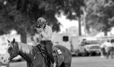 Texting on horseback