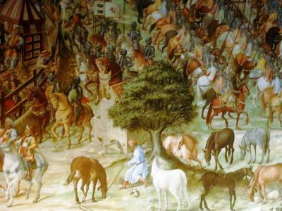 Details of wall paintings in Escorial