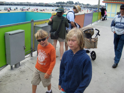 Joe Cool and his brother at the Santa Cruz Boardwalk