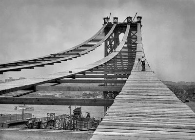 1908 - Manhattan Bridge under construction