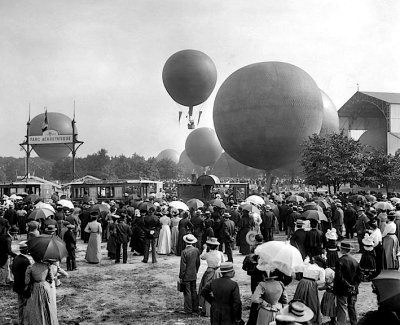1900 - Hot air balloon competition, Bois de Vincennes