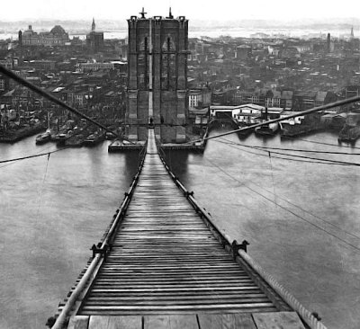 1878-79 - Brooklyn Bridge under construction