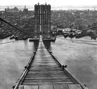 1878-79 - Brooklyn Bridge under construction