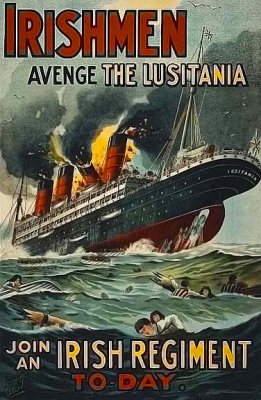 A German U-boat torpedoed the Lusitania on 7 May 1915