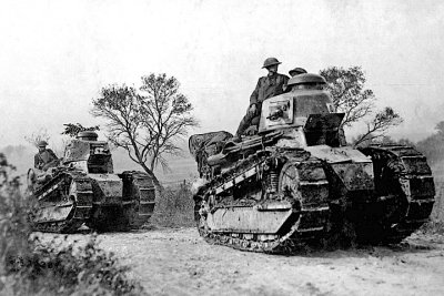 September 1918 - Americans advancing to the Forest of Argonne