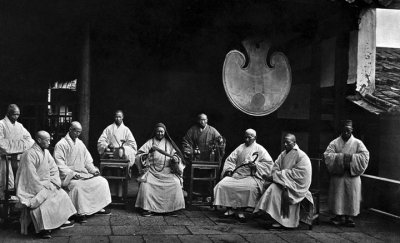 c. 1873 - The abbot and monks of Kushan Monastery