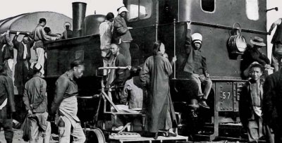 1922- Rebels seizing train carrying ammunition for the imperial troops