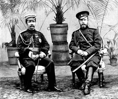 1897 - King Chulalongkorn with Tsar Nicholas II