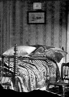 April 15, 1865 - Bed on which Lincoln died