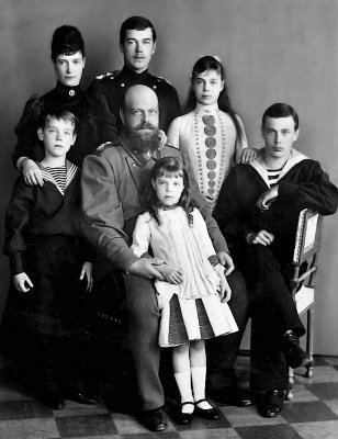 1888 - Tsar Alexander III with his family