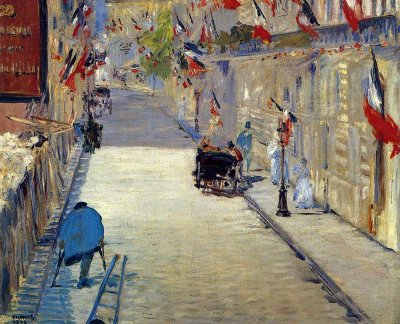 1878 - Rue Mosnier Decorated with Flags