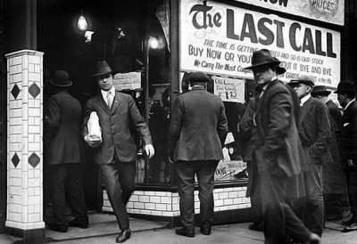 1920 - Last day before Prohibition went into effect