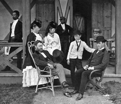1870 - Former President Ulysses S. Grant and family