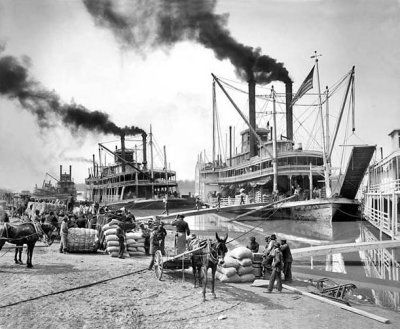 1907 - Steamboats on the Mississippi River
