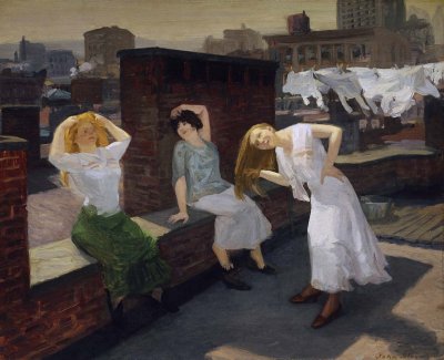 1912 - Sunday, Women Drying Their Hair