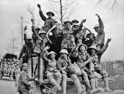 April 1917 - Celebrating victory after the Battle of Vimy Ridge