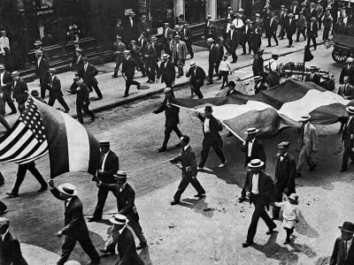 1914 - Pro-Germany march in Chicago, USA
