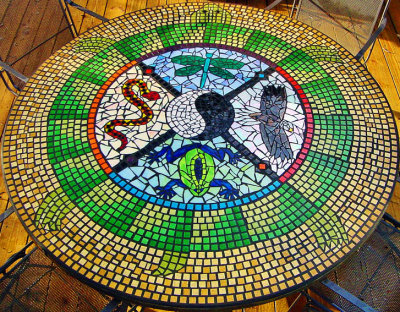 Mosaic based on a Native American Medicine Wheel