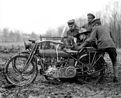 1917 - Motorcycle adopted for combat