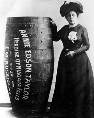1901 - 1st person to survive going over Niagara Falls in a barrel