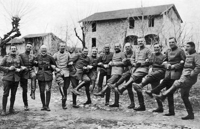 27 January 1918 - German officers celebrating the Kaiser's birthday