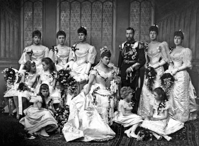 1893 - Wedding party of future King George V and Queen Mary