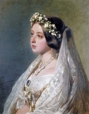 1840 - Queen Victoria in wedding veil