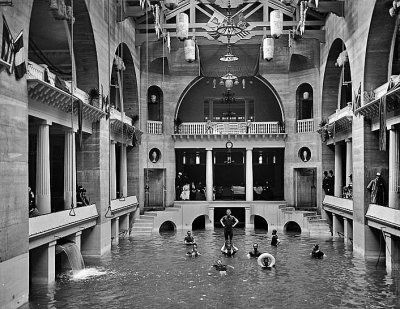 c. 1889 - Bathing pool in the Casino, Hotel Alcazar