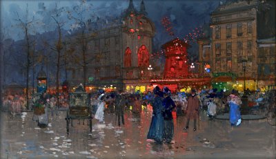 c. 1906 - The Moulin Rouge, Evening