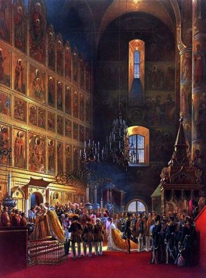 26 August 1856 - Tsar and tsarina to go thru the Wall of Icons